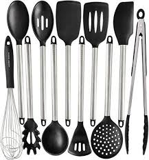 And so getting stainless steel kitchen utensil sets will be a great addition to your kitchen. Cooking Utensils Amazons 11 Silicone Cooking Utensils Kitchen Utensil Set Stainless Steel Silicone Kitchen Utensils Set Coisas De Cozinha Cozinhas Cozinha