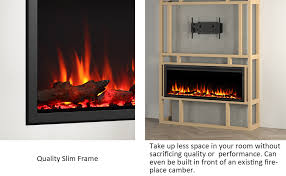 Media Wall Inset Electric Fireplace