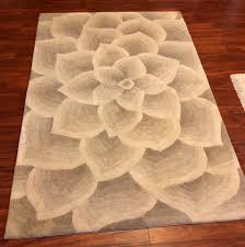 ivory 6x9 rug rose tufted collection