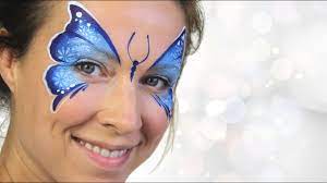 winter erfly face painting
