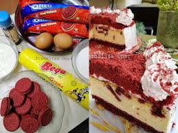17 best images about kek,puding,biskut dan lauk pauk on. Hanya Guna 7 Bahan Anda Boleh Hasilkan Red Velvet Oreo Cheese Cake Yang Super Sedap Pesona Pengantin