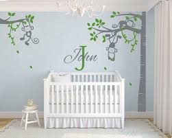 Corner Tree Monkey Wall Decal With