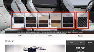 tesla bundles model x interior options