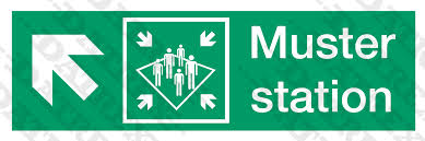 imo lifesaving signs muster station