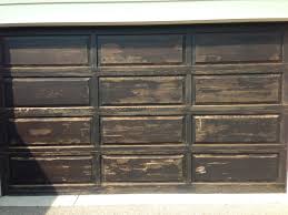 wood front door or garage door