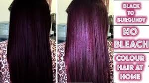 Is your starting color blonde, brunette, black or red? Black To Burgundy Hair Colour No Bleach Youtube