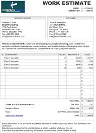 Free Estimate Templates For Contractors Blank Forms Sample Printable
