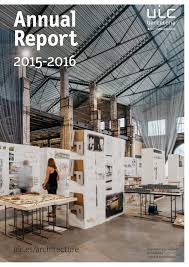 Uic Barcelona School Of Architecture Annual Report 2015 2016