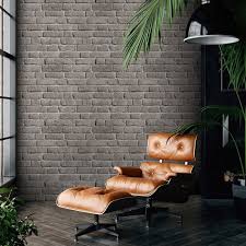 Ash Grey Bricks Wallpaper