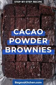 Desserts using cocoa powder : Cocoa Powder Brownies No Chocolate Bayevskitchen