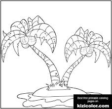 The coconut tree can grow only in the tropical regions. Coconut Palm Trees On Island Coloring Page Free Print And Color Online