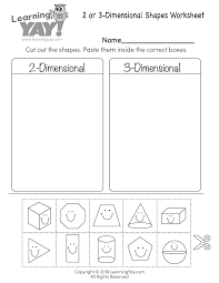 3d shapes worksheet for 1st grade