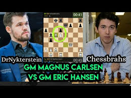 Magnus carlsen, the world chess champion, has a great capacity for putting people at ease. Magnus Carlsen Vs Eric Hansen Lichess Bullet April 2021 Youtube