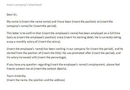 Employment Confirmation Letter Sample Just Letter Templates