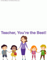 You light up our world. Teacher Appreciation Week Free Printable Thank You Card Best Teacher Familyeducation