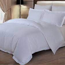 white bed sheet hotel bedding set
