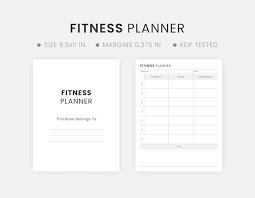 weekly fitness planner template good