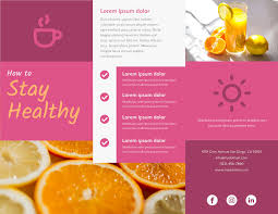 how to stay healthy brochure brochure