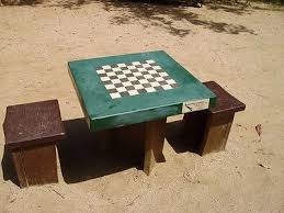 Outdoor Chess Or Checkers Table