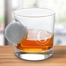 personalized golf ball whiskey lowball