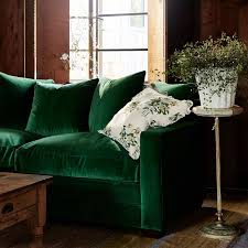 Hadley Upholstered Emerald Velvet Sofa