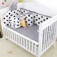 White Polka Dot Crib Bedding Set