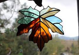 Pattern Maple Leaf Stained Glass