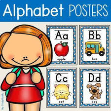 Alphabet Posters With Lines And Alphabet Chart Back To School Classroom Decor