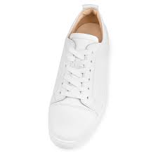 Louis Junior White Leather Men Shoes Christian Louboutin
