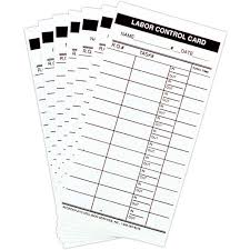 labor control cards automotive forms