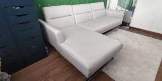 3 seater l shaped light grey sofa bed