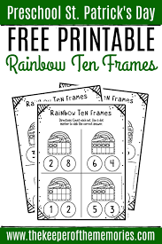 free rainbow printable ten frame