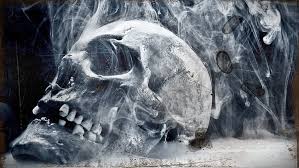 3d smoke skull wallpaper