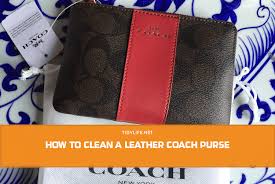 how to clean a leather coach purse
