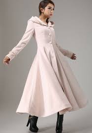 Pink Wool Coat Women Coat Maxi Coat