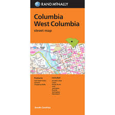 west columbia sc folding travel map