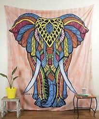 Indian Elephant Head Mandala Tapestry
