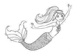 And we'll start with the very beautiful and new barbie mermaid coloring sheets from mattel. Beautiful Mermaid Barbie Coloring Pages Youloveit Com