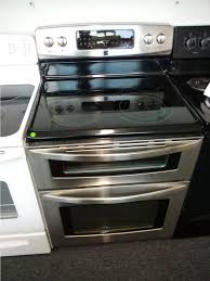 double oven glass top electric range