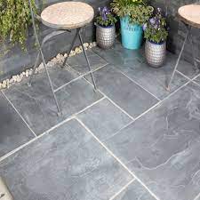 Blue Black Slate 4 Mixed Sizes Paving