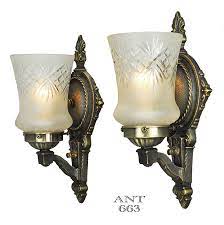 Edwardian Wall Sconces Pair Of Antique