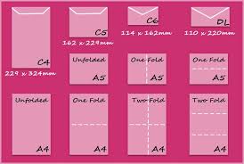 Envelope Sizes Create And Craft
