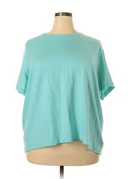 Details About Coldwater Creek Women Green Short Sleeve Top 3x Plus