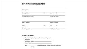 Free 8 Sample Direct Deposit Forms In Word Pdf
