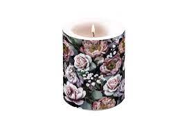 flowers black candle