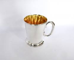 irish silver christening mug 1908