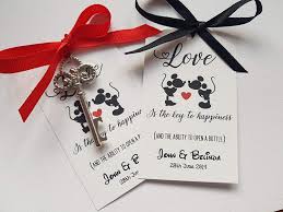 You can truly get as creative as you want with these guest gifts. Disney Inspired 10 X Wedding Favours Key Bottle Opener And Tag Guest Gift Keepsake Personalised Rustic Vintage Amazon Co Uk Handmade