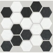 geoscapes hexagon black white by shaw