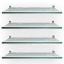 Polished Glass Shelf Bracket Wall