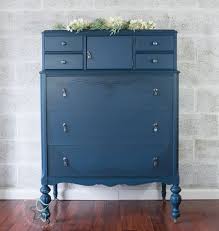 Blue Painted Dresser Makeover
